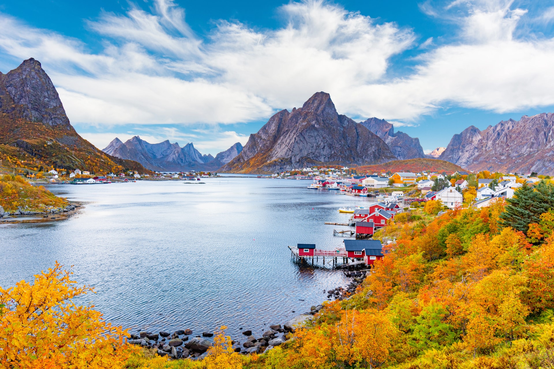 Reine Fishing Village In Lofoten Islands Norway