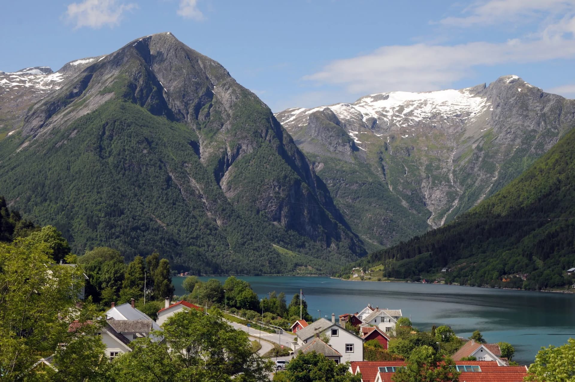 View over Sognefjord from Balestrand in Norway