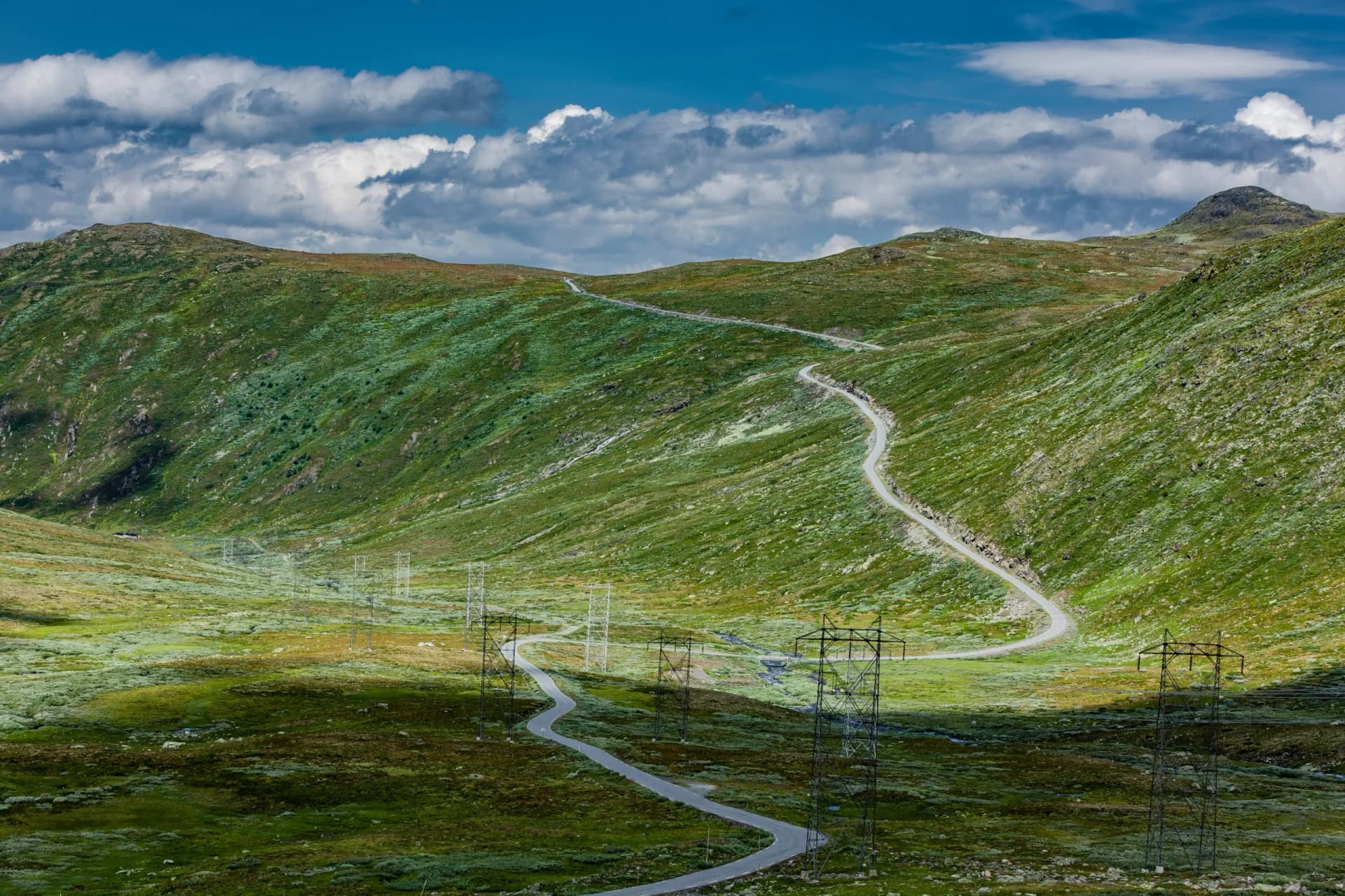 Passstraße Tindevegen in Jotunheimen Norwegen