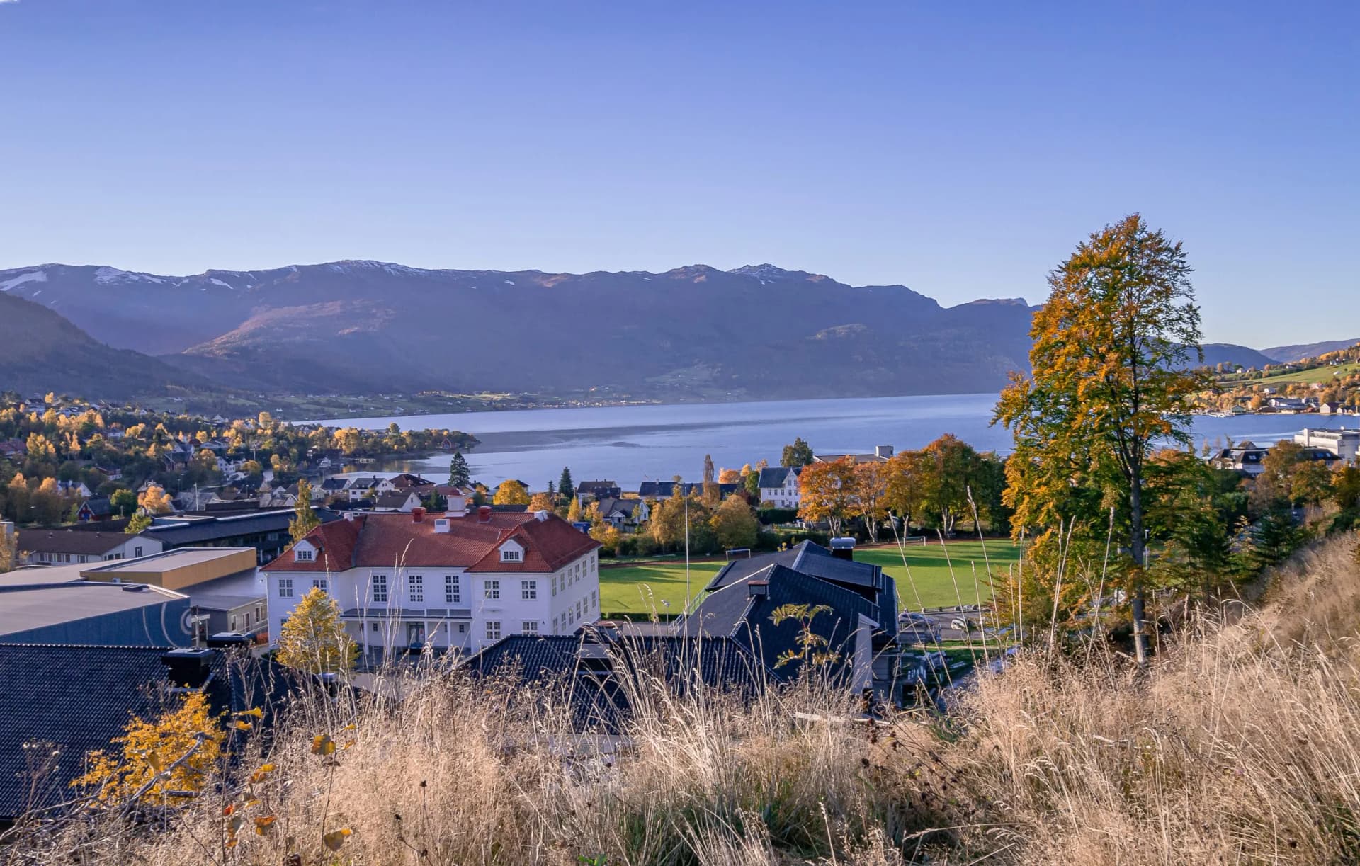 View of Sandane in Nordfjord - Norway
