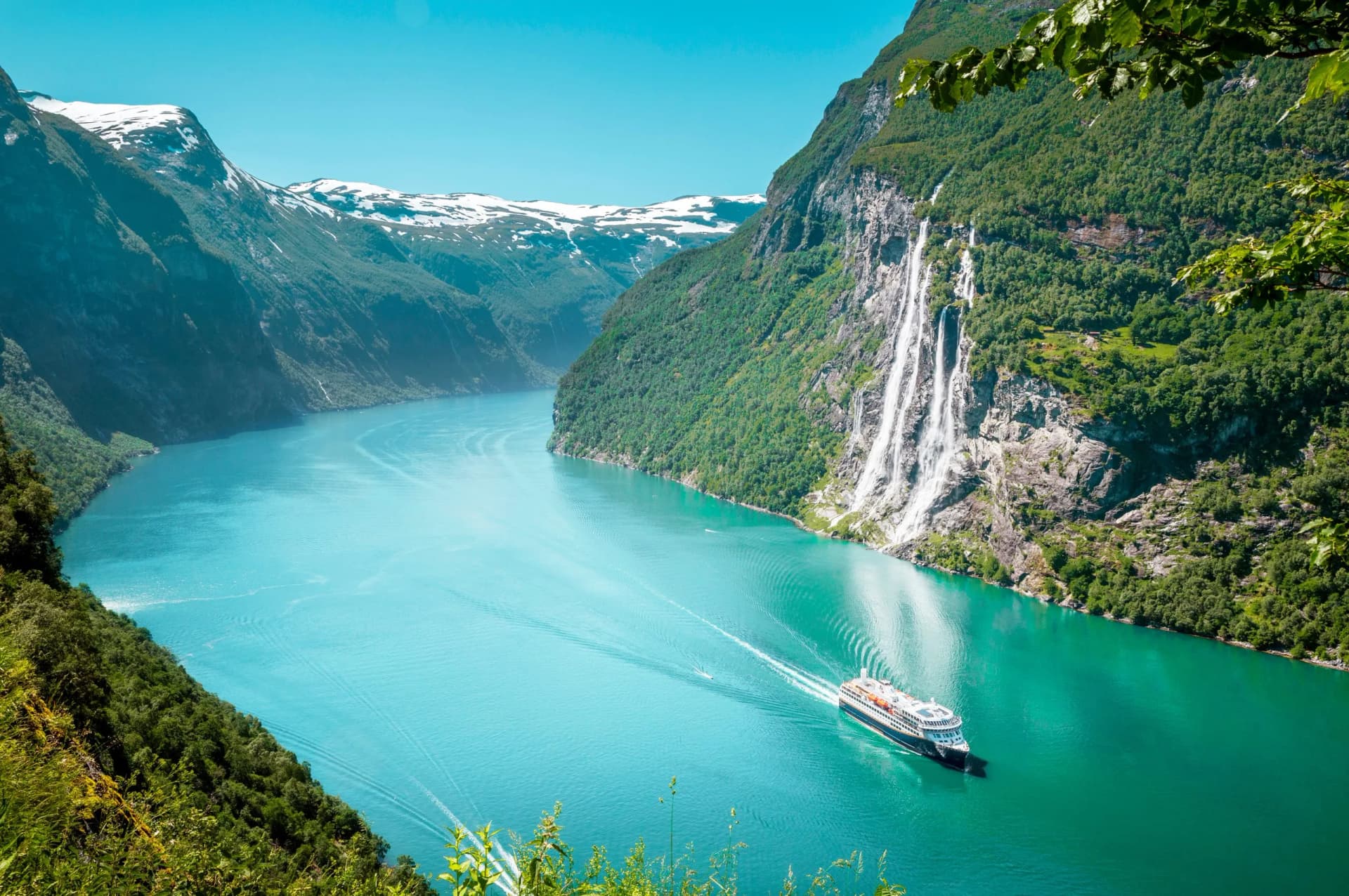 Seven Sisters waterfall in Geirangerfjord, Norway