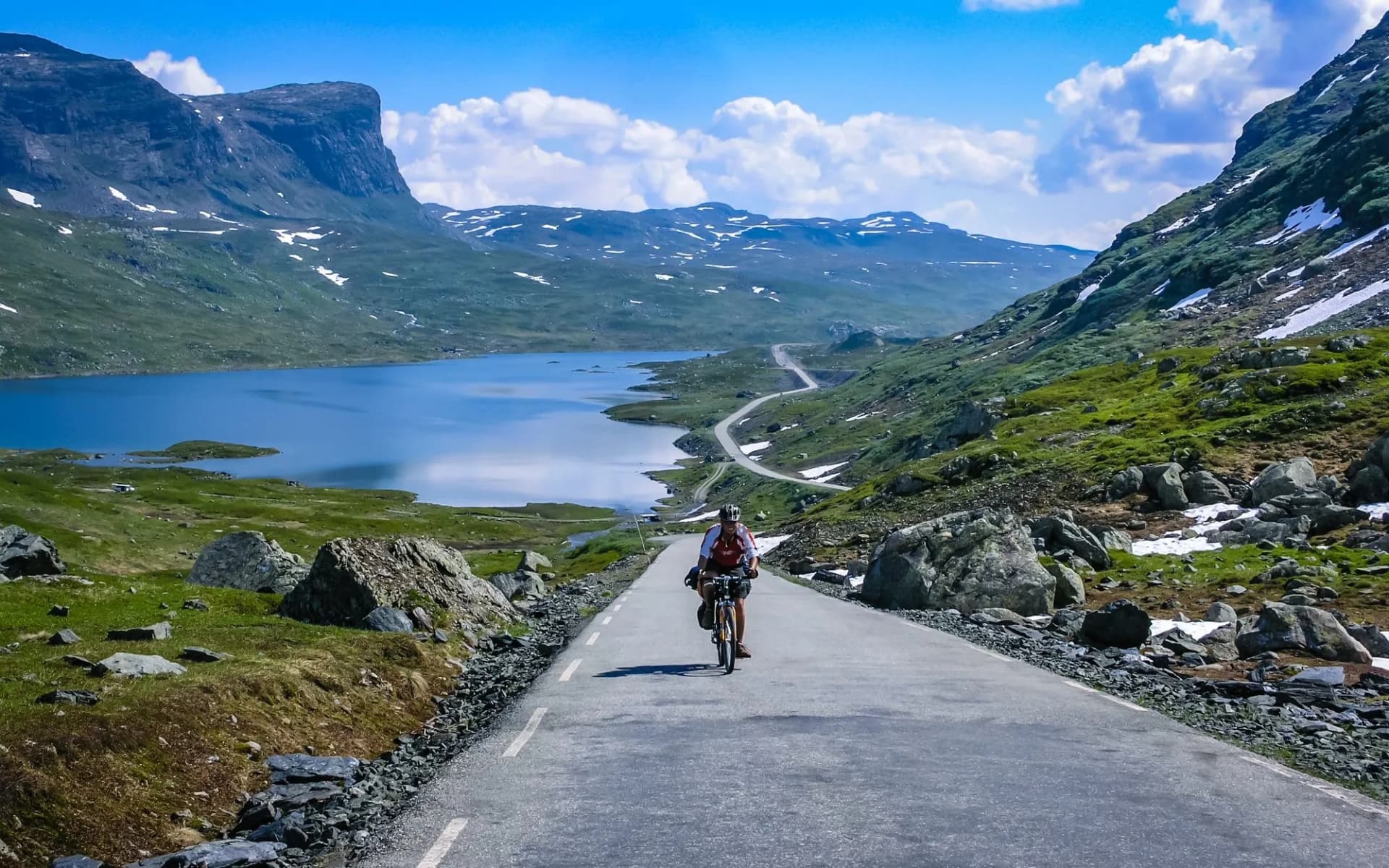 norway cycling man road