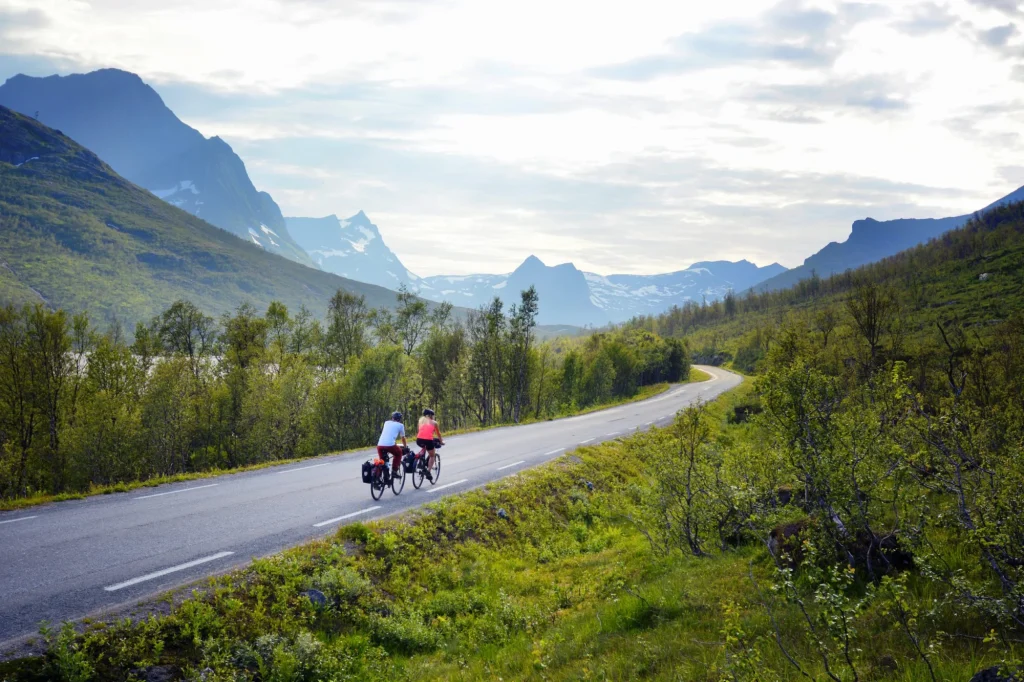 Randonnée à vélo, île de Senja, Norvège