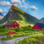 rote häuser lofoten